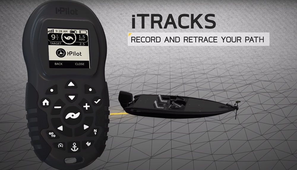 The i-Tracks feature is a great way to track your progress while out on the water
