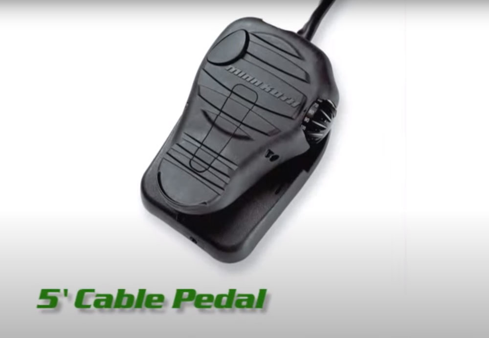 The foot pedal makes it even easier to control the speed and direction of your boat
